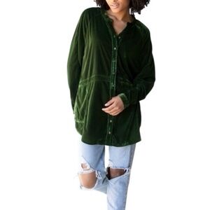 Natural Life Green Velvet Tunic